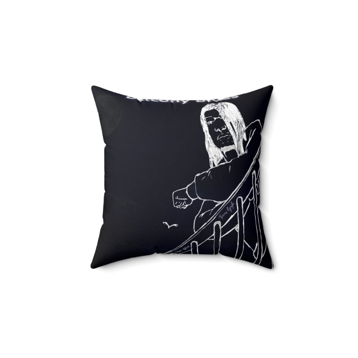 Balcony Blues Pillow - Black SE