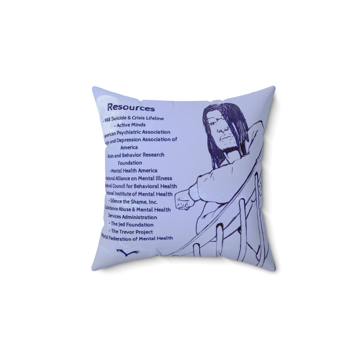 Balcony Blues Pillow - Light Blue