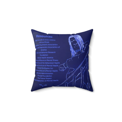 Balcony Blues Pillow - Dark Blue