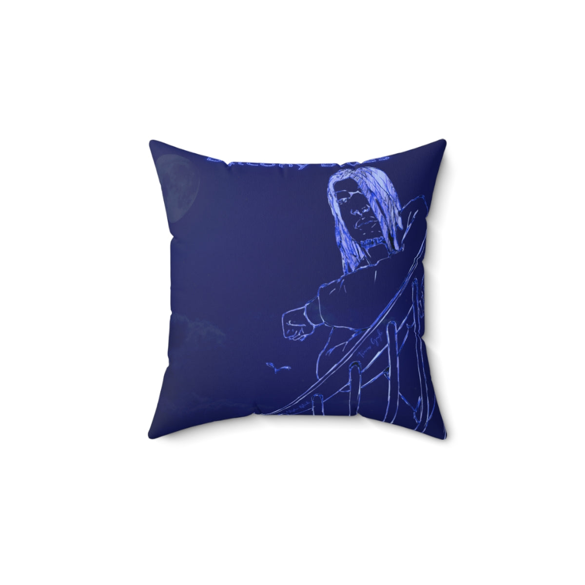 Balcony Blues Pillow - Dark Blue