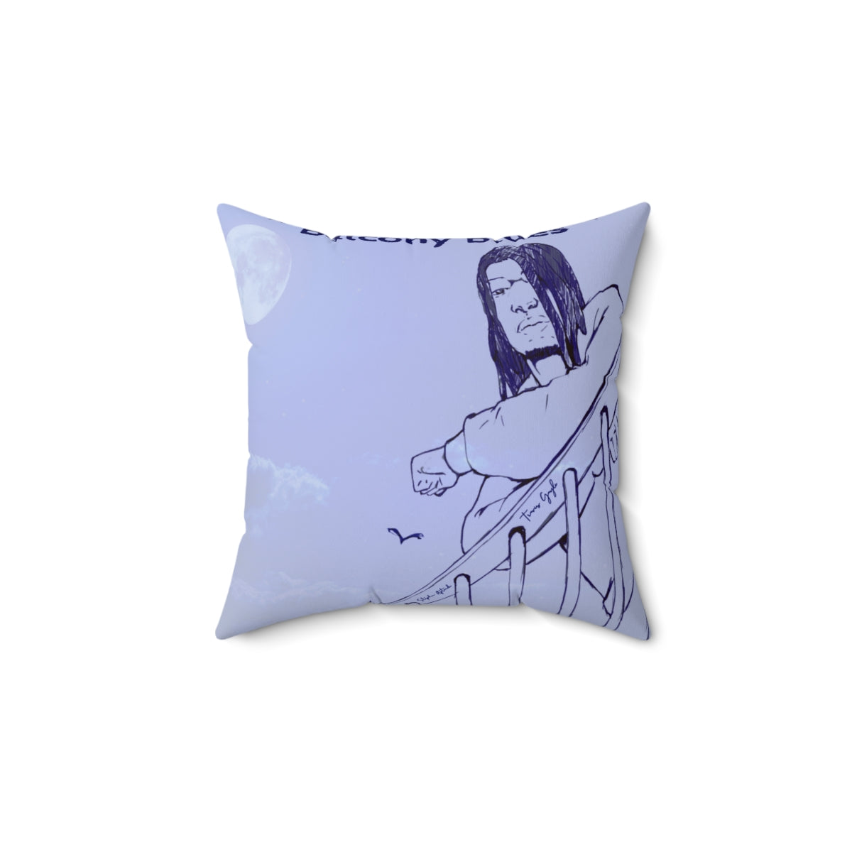 Balcony Blues Pillow - Light Blue