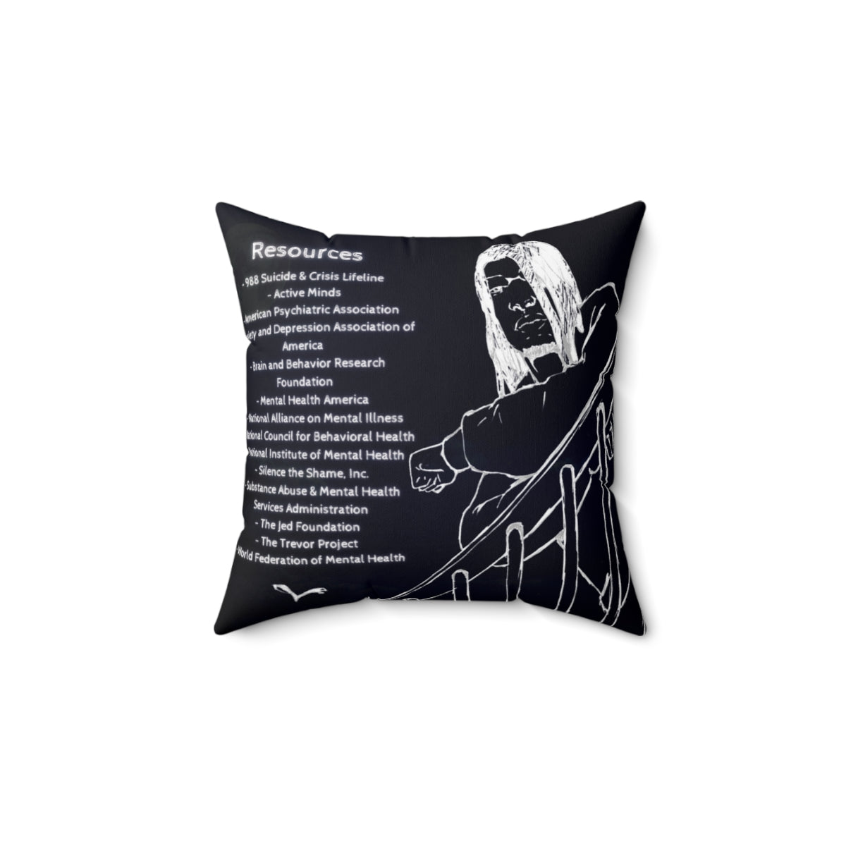 Balcony Blues Pillow - Black SE